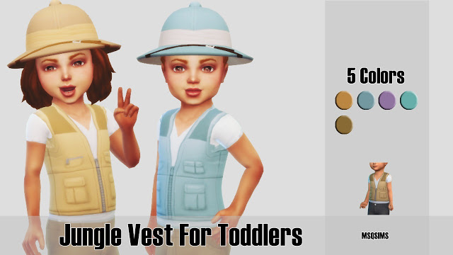 Sims 4 Jungle Vest For Toddlers at MSQ Sims