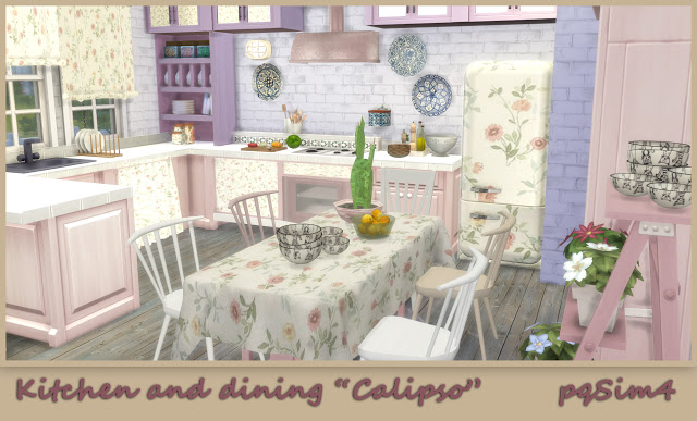 Sims 4 Kitchen and Dining Calipso at pqSims4