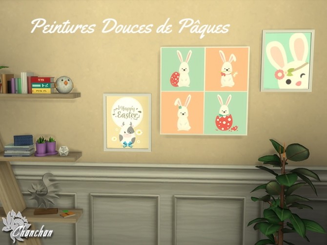 Sims 4 Sweet Easter Paintings by Chanchan24 at Sims Artists
