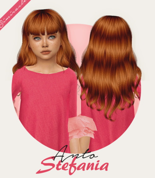 Sims 4 Anto Stefania Hair Kids Version at Simiracle