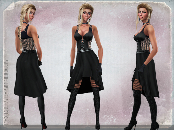 Sims 4 Nyx dress by Simalicious at TSR