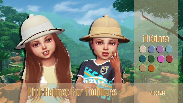 Sims 4 Pith Helmet For Toddlers at MSQ Sims