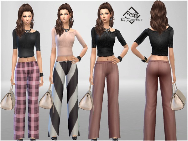 Sims 4 Spring Pink Love Outfit by Devirose at TSR