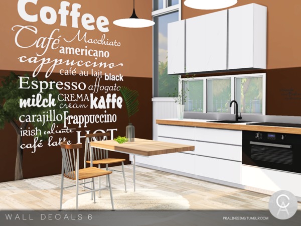 Sims 4 Wall Decals 6 by Pralinesims at TSR