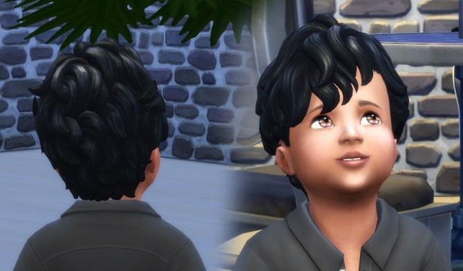 Sims 4 Mid Curly Hair for Toddlers at My Stuff