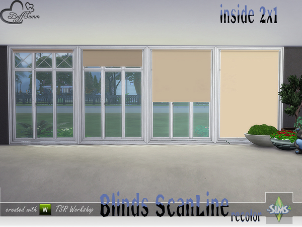 Sims 4 Recolor Blinds ScanLine Inside by BuffSumm at TSR