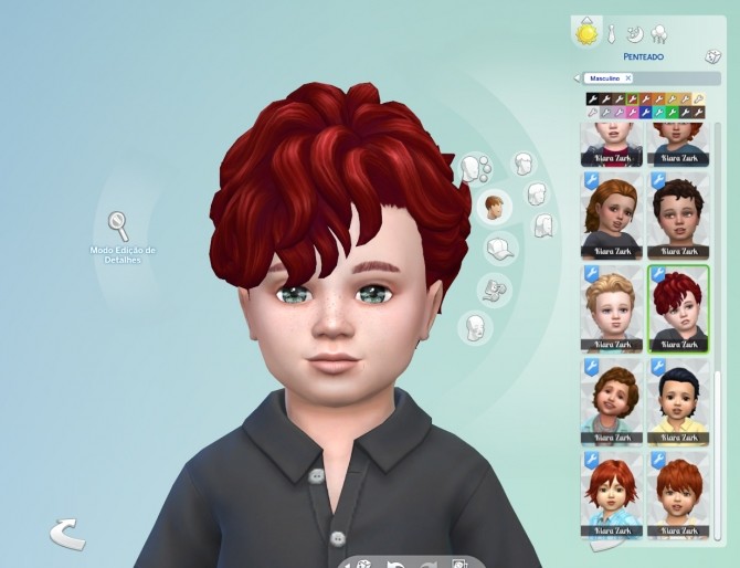 Sims 4 Mid Curly Hair for Toddlers at My Stuff