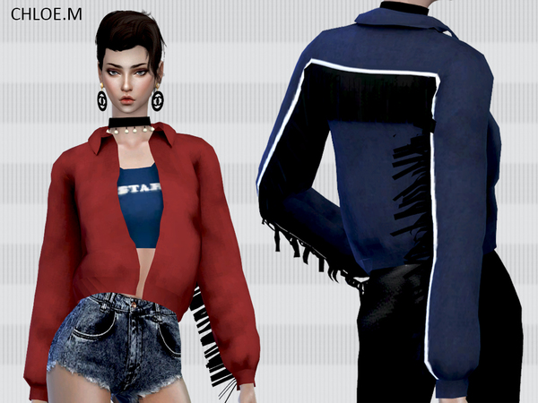 Jacket With Tassels By Chloemmm At Tsr Sims 4 Updates