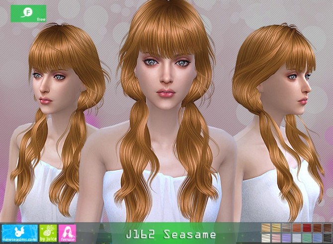Sims 4 J162 Seasame hair at Newsea Sims 4
