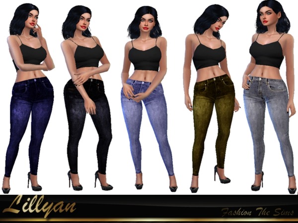 Sims 4 Jeans by LYLLYAN at TSR