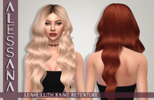 Sims 4 LeahLillith Raine Hair Retexture at Alessana Sims