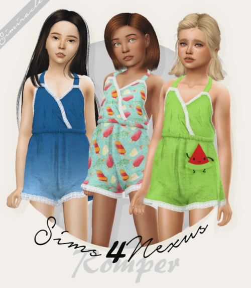 Sims 4 Romper Recolor for Kids at Simiracle