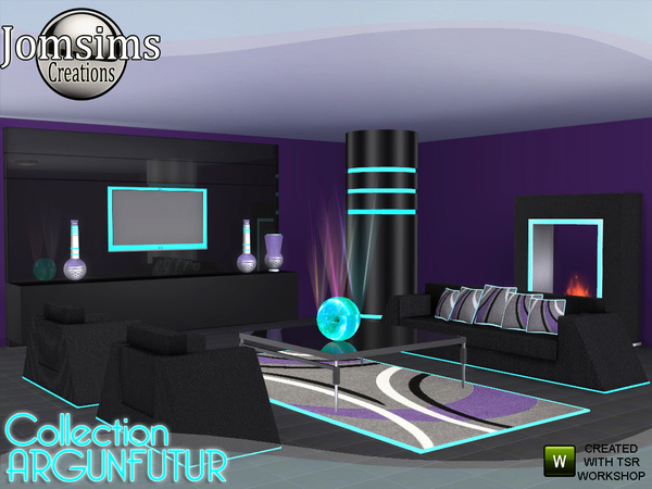 Sims 4 Argunfutur living room led and reflections by jomsims at TSR