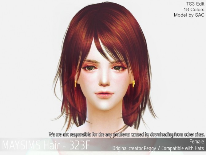 Sims 4 Hair 323F (Peggy) at May Sims