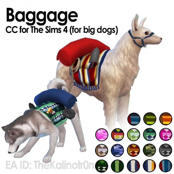 Sims 4 Baggage for your animals at Kalino
