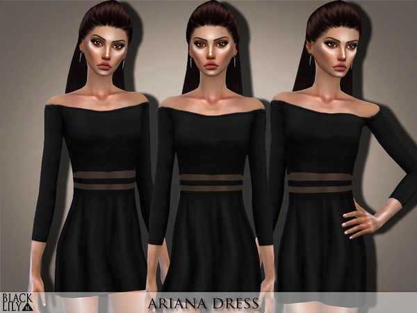 Sims 4 Ariana Dress by Black Lily at TSR