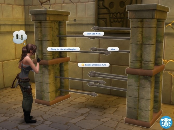 Sims 4 Temple Spear wall trap by Sri at Mod The Sims