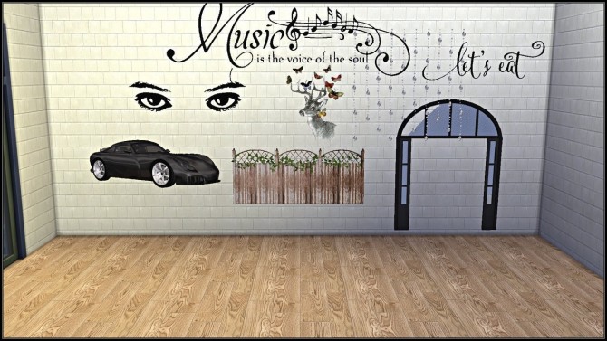 Sims 4 Wall Deco at TaTschu`s Sims4 CC