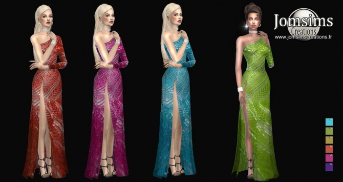 Lisea dress at Jomsims Creations » Sims 4 Updates