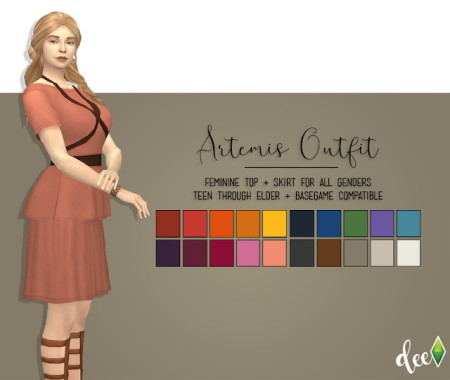 Artemis Outfit (Top + Bottom) at Deetron Sims