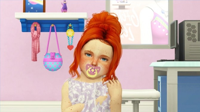 Sims 4 TOKSIK OMINOUS HAIR KIDS AND TODDLER VERSION at REDHEADSIMS