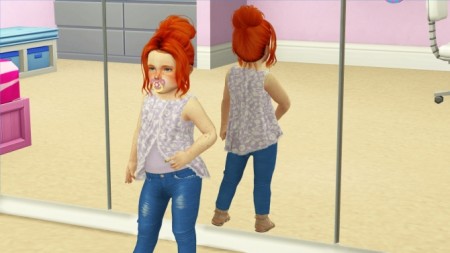 TOKSIK OMINOUS HAIR KIDS AND TODDLER VERSION at REDHEADSIMS » Sims 4 ...