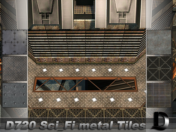 Sims 4 D720 Sci Fi Metal Tiles by Danuta720 at TSR