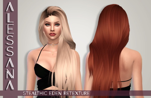 Sims 4 Stealthic Eden Hair Retexture at Alessana Sims