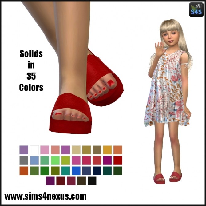 Sims 4 Bridget sandals for girls by SamanthaGump at Sims 4 Nexus