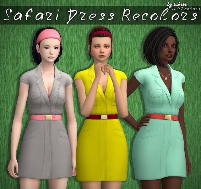 Sims 4 GP06 Safari Dress Recolors at Tukete