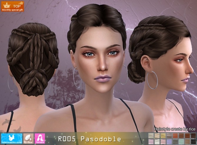 Sims 4 R005 Pasodoble hair (P) at Newsea Sims 4