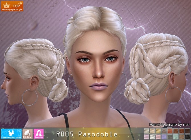 Sims 4 R005 Pasodoble hair (P) at Newsea Sims 4