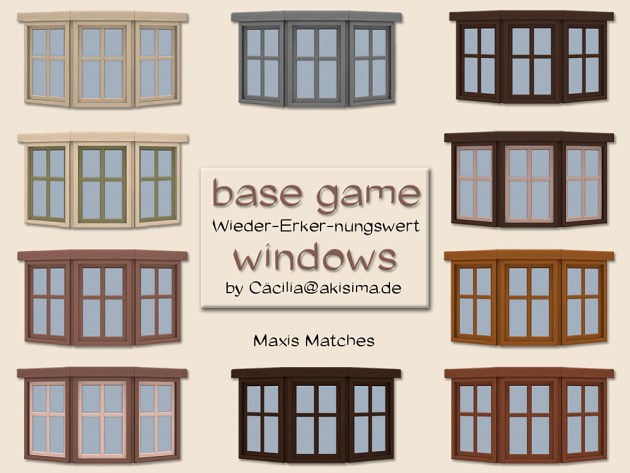 Sims 4 Base game windows by Cäcilia at Akisima
