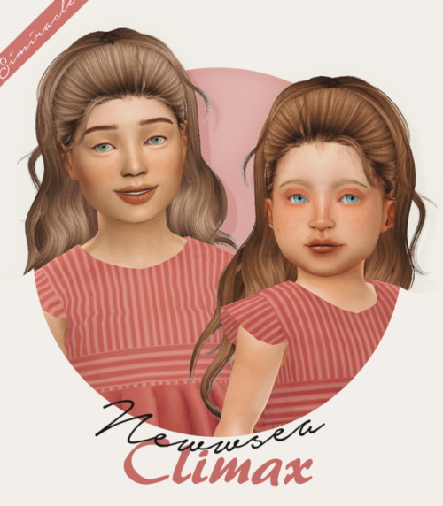 Sims 4 Newsea Climax Hair Kids & Toddlers at Simiracle