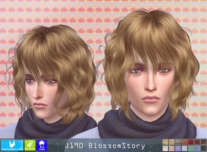 Sims 4 J190 BlossomStory hair M (P) at Newsea Sims 4