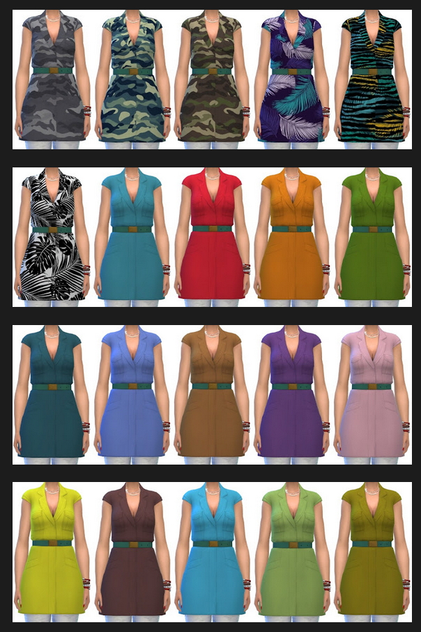 Sims 4 Jungle Adventure Dress Recolors Part 2 at Annett’s Sims 4 Welt