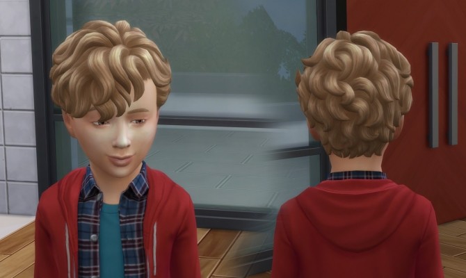 Sims 4 Mid Curly Hair for Boys at My Stuff