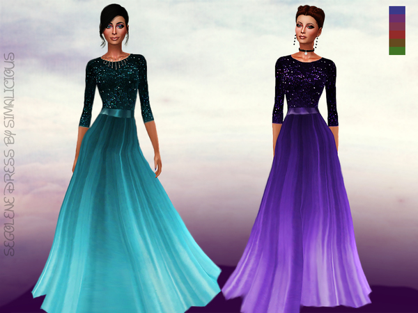 Sims 4 Segolene dress by Simalicious at TSR