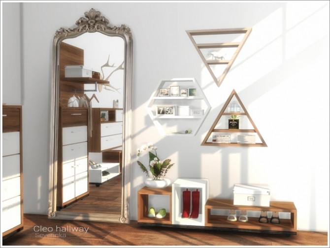 Sims 4 Cleo hallway furniture at Sims by Severinka