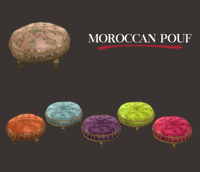 Sims 4 Moroccan Pouf at Leo Sims
