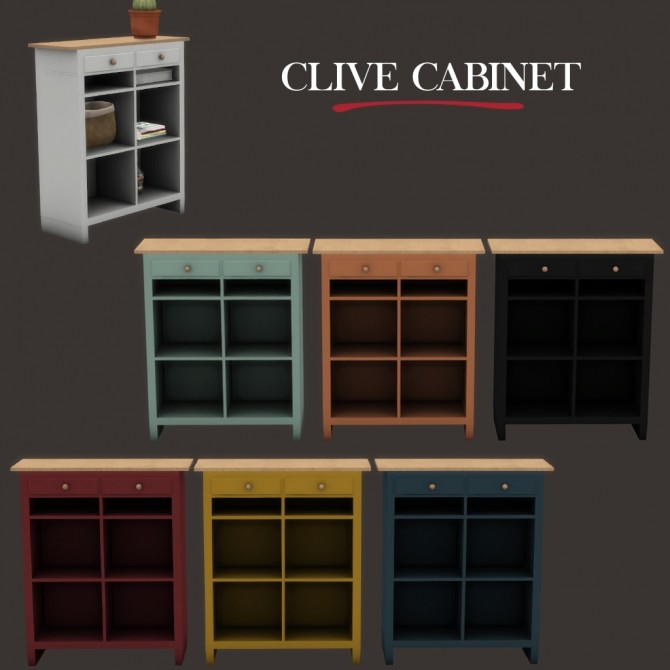 Sims 4 Clive Cabinet at Leo Sims