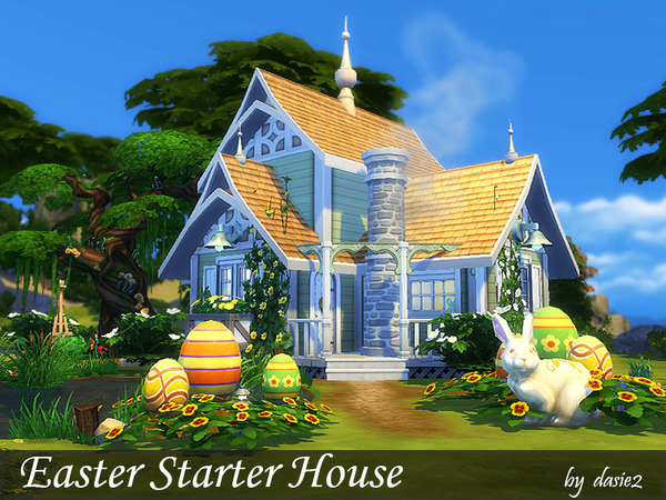Sims 4 Easter Starter House by dasie2 at TSR