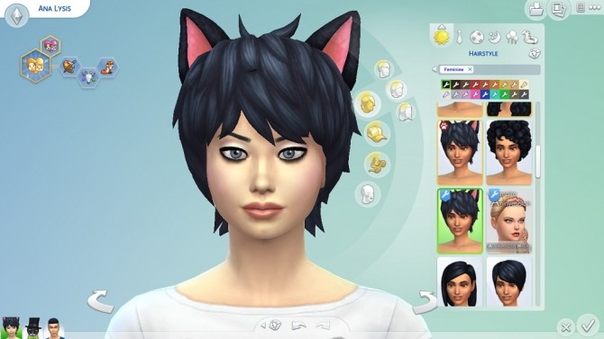 Sims 4 More Realistic Cat Ears Hair by EmilitaRabbit at Mod The Sims