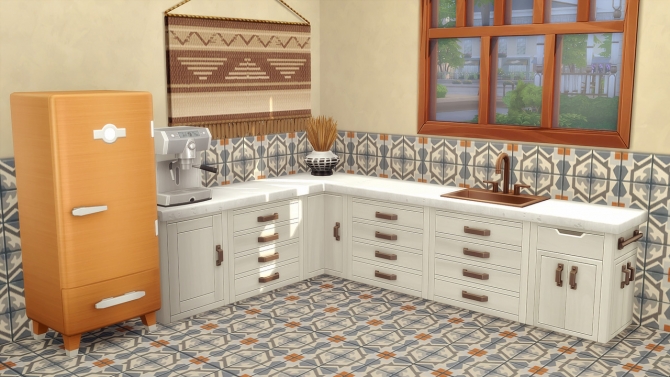 Jungle Mosaic Tiles at Hamburger Cakes » Sims 4 Updates