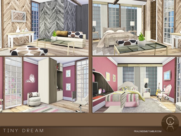 Sims 4 Tiny Dream house by Pralinesims at TSR