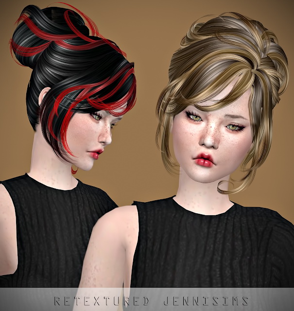 Sims 4 Newsea Crescent Hair retexture at Jenni Sims