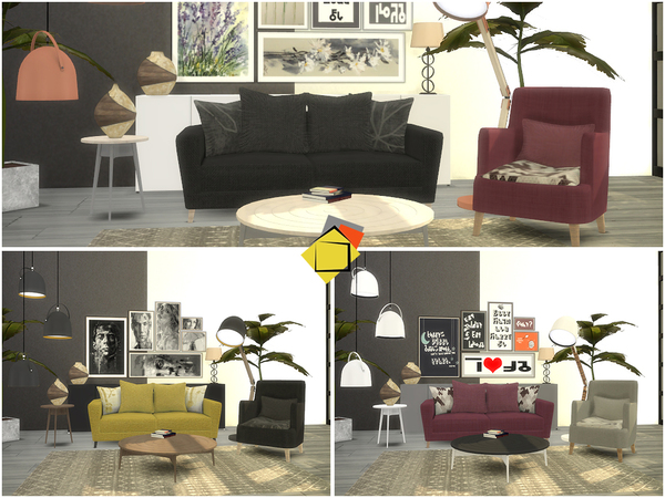 Sims 4 Dolce Living Room by Onyxium at TSR