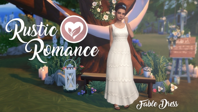 Rustic Romance Fable Dress At Simlaughlove Sims 4 Updates