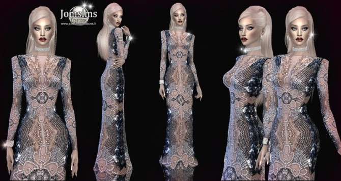 Sims 4 Aprisetia cocktail dress at Jomsims Creations