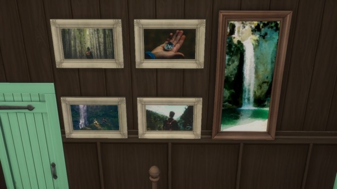 Sims 4 Waterfall Painting by EmilitaRabbit at Mod The Sims